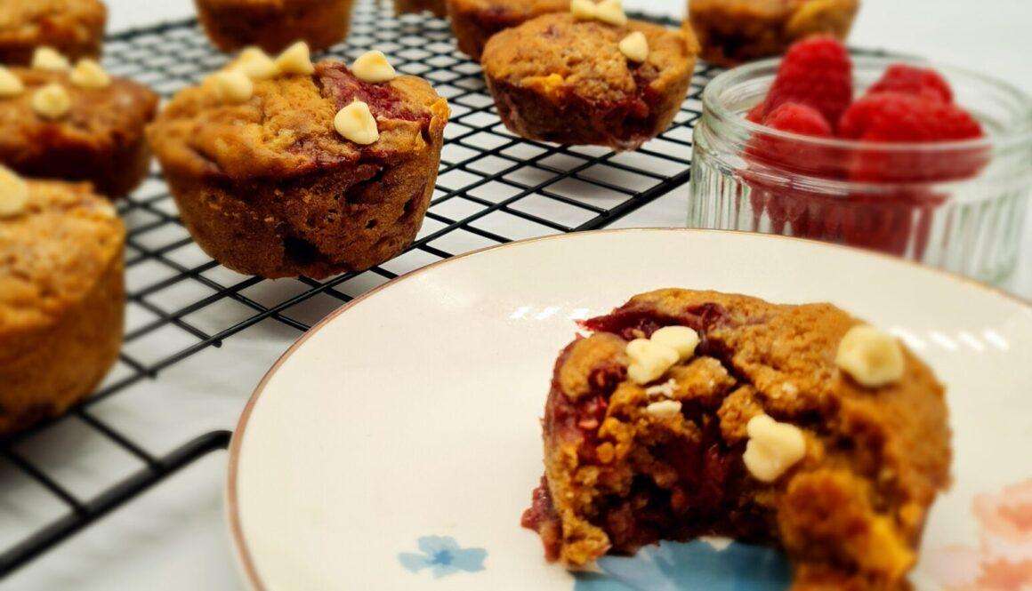 Raspberry & White Choc Muffins (3)